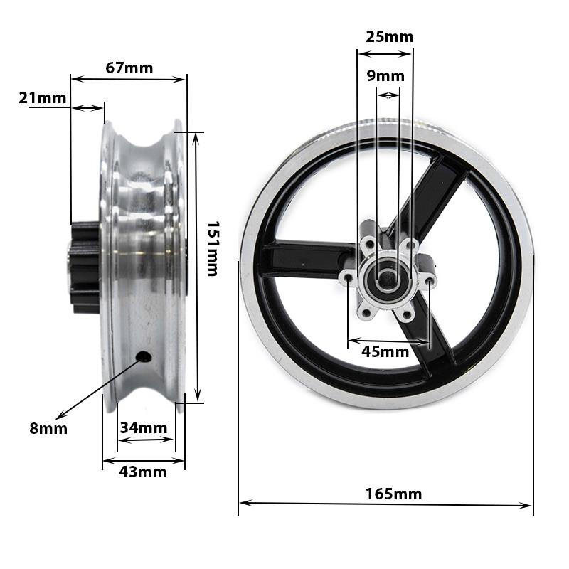 Llanta de 6" y bisel 34mm para Kugoo Kirin M4 - Imagen 5