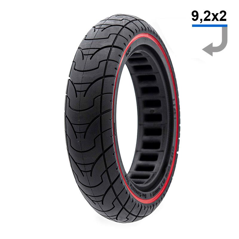 Rueda maciza ultraligera 9,2x2-6,1 - línea roja
