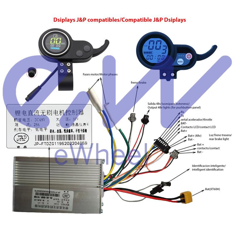 Controladora 48V 28A 1200W LCD JP - Imagen 2