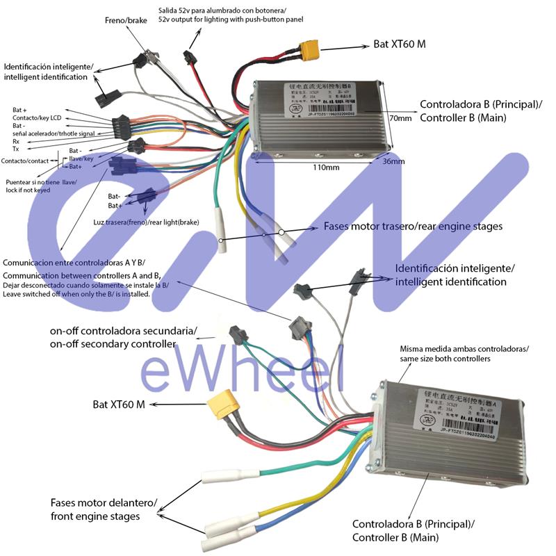Controladora 52V 35A 1500W-B LCD JP - Imagen 2